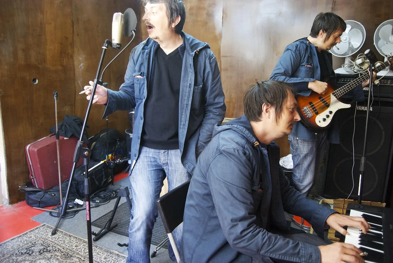 Band of musicians rehearsing