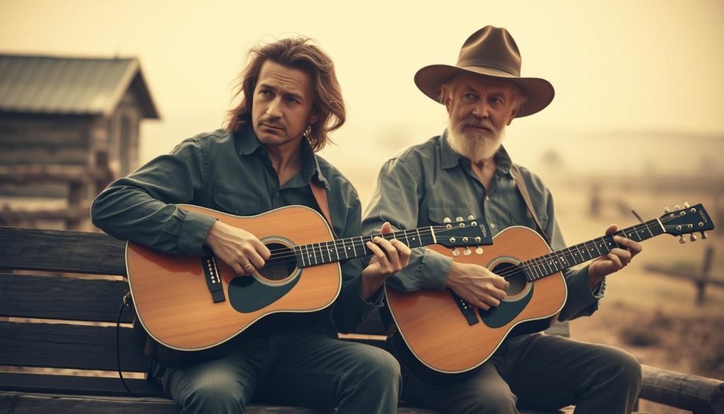 La relation entre Arlo et Woody Guthrie en musique