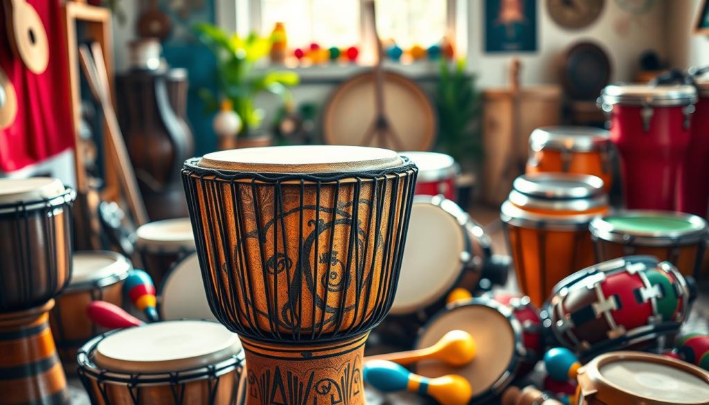 Le djembé parmi les instruments de percussion